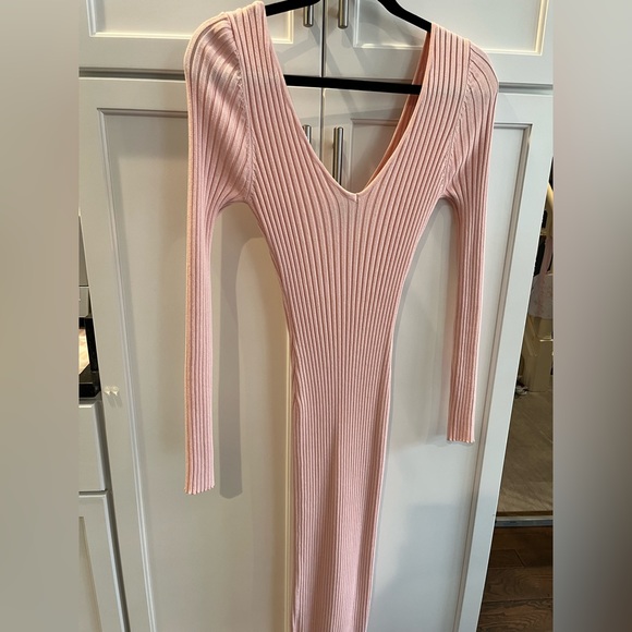 Pinkblush Pink Fitted Maternity Dress Long Sleeve - Picture 2 of 5